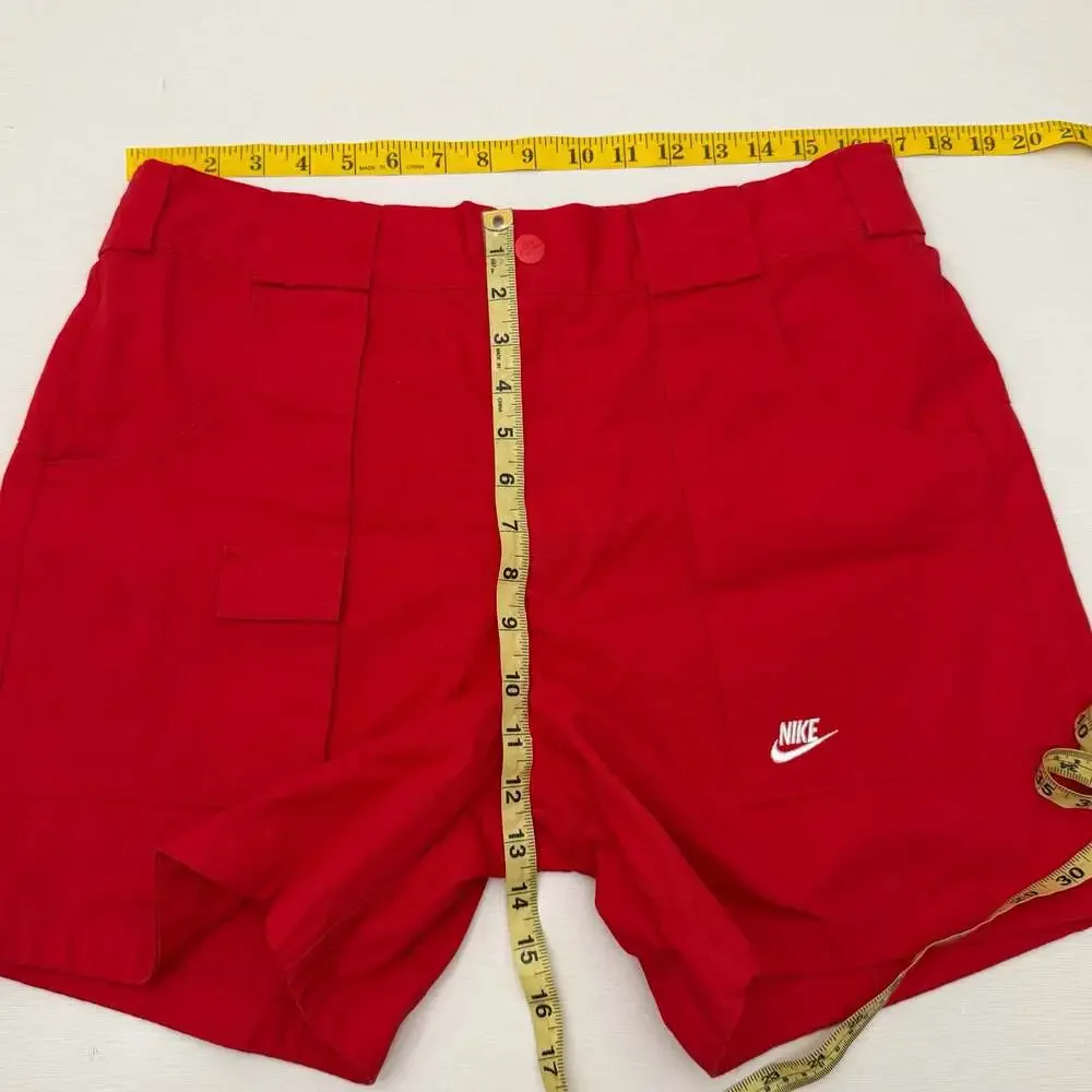 Nike Sportswear Reissue 1987 Archive Red Woven Shorts Size L